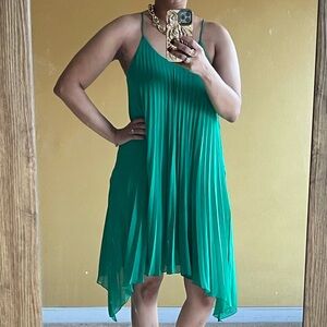 H&M Emerald Green Spaghetti Strap Dress